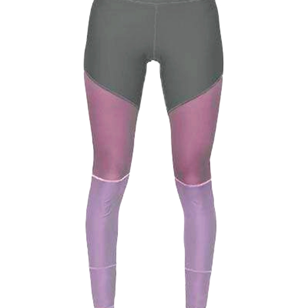 Whisper Grey and Mauve Colorblock Leggings Size Large